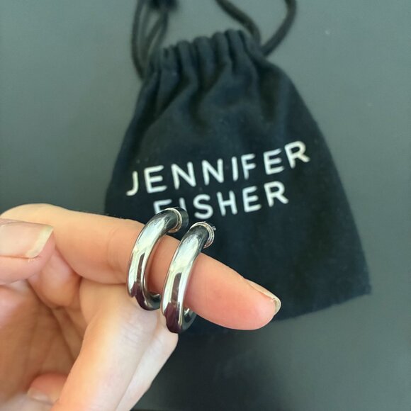 Jennifer Fisher Natasha Huggies (hoop earrings) - Picture 3 of 3